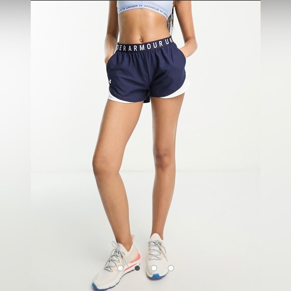 Under Armour Womens Heat Gear Navy Blue Play Up 3.0‎  Active Shorts Size XXL